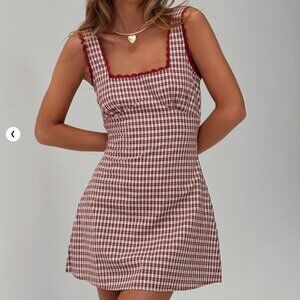 Princess Polly Dasha Mini Dress Red Check